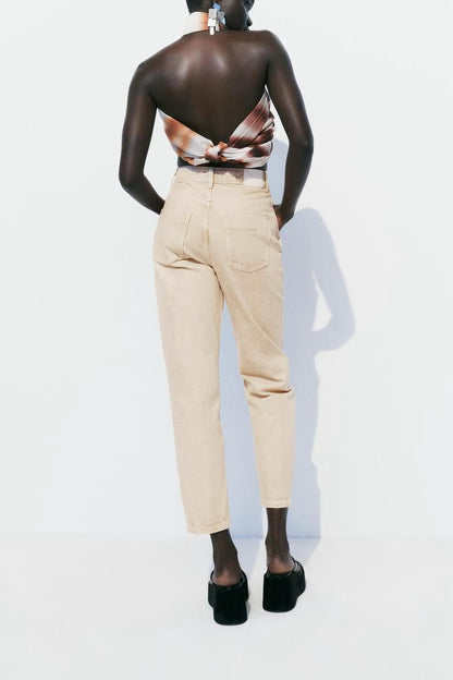ZARA Mom Fit Jeans – Beige