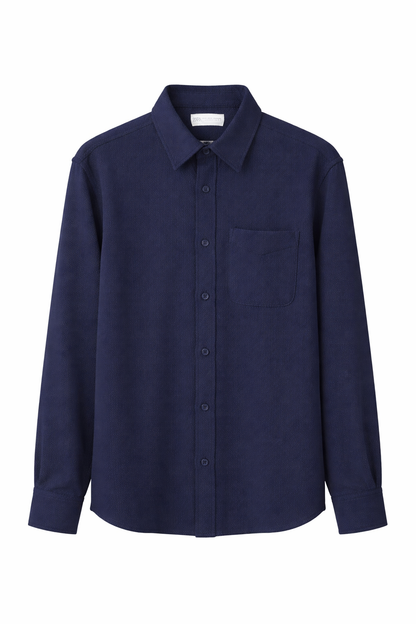 ZARA Textured Shirt – Navy Blue