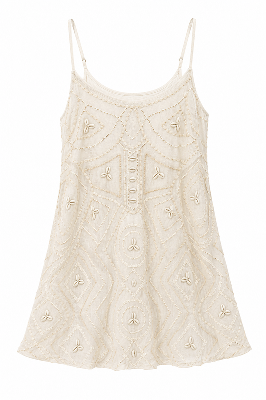 Zara – Embroidered Mini Slip Dress
