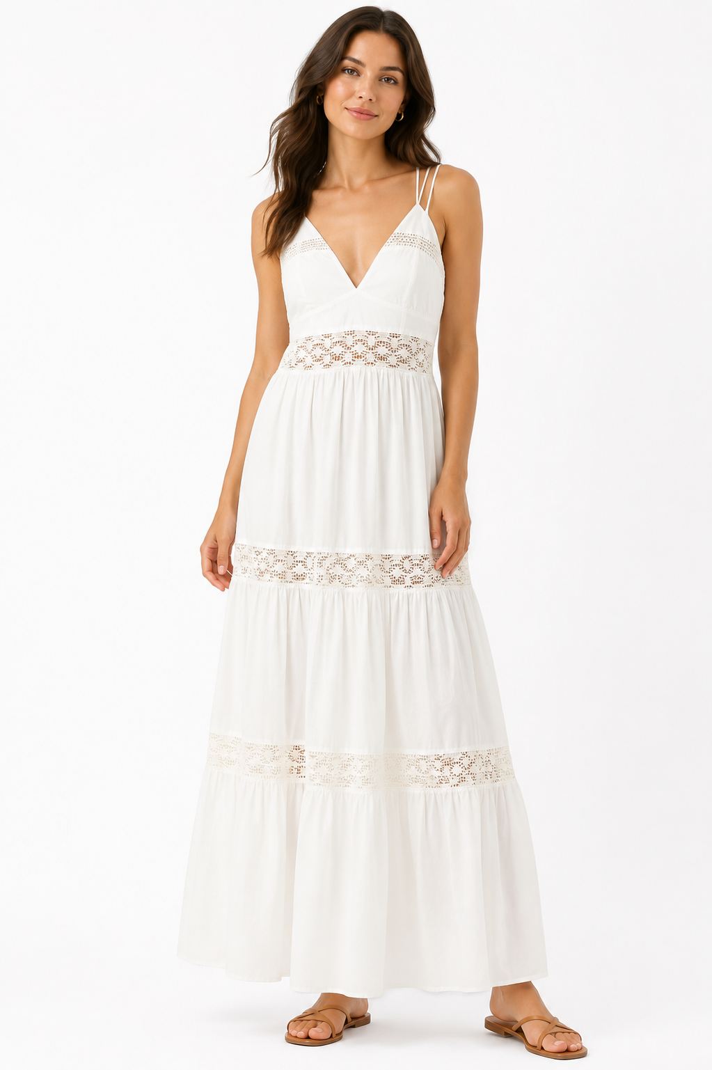 Zara – Lace Trim Maxi Dress