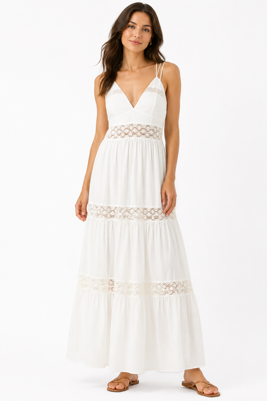 Zara – Lace Trim Maxi Dress