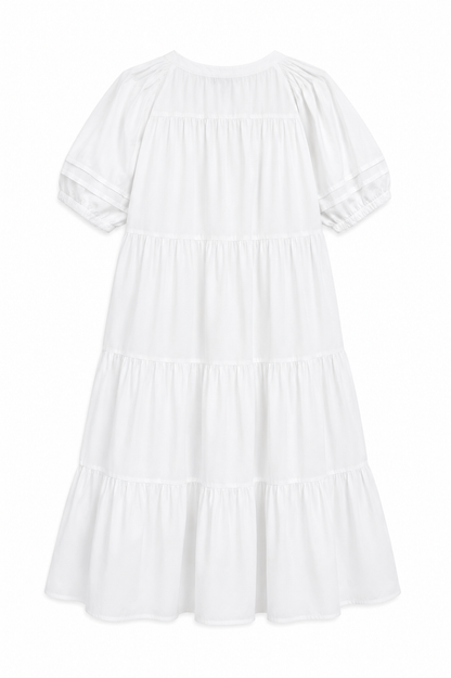 Ann Taylor Tiered Cotton Midi Dress