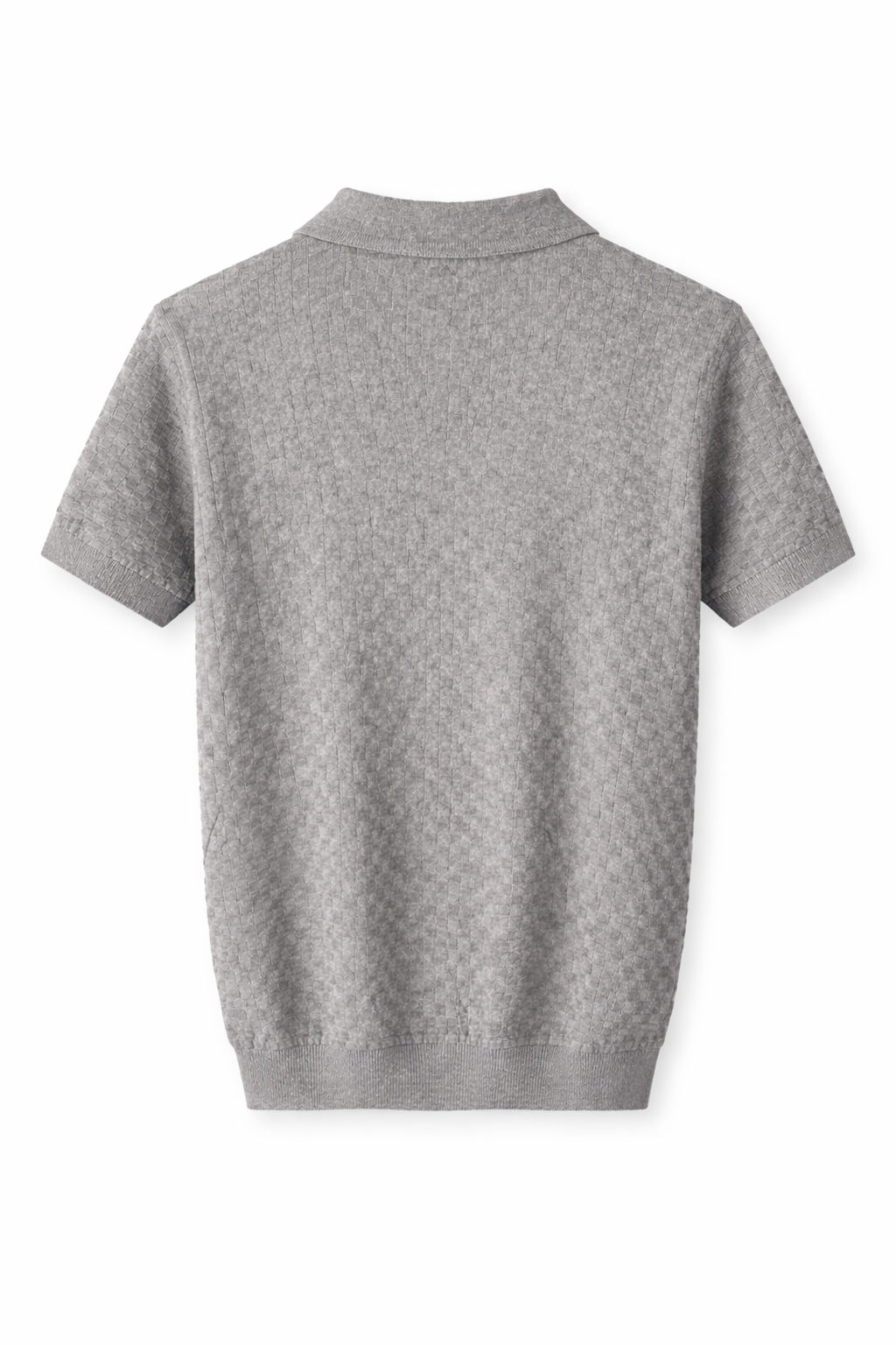 ZARA Textured Knit Polo Blouse