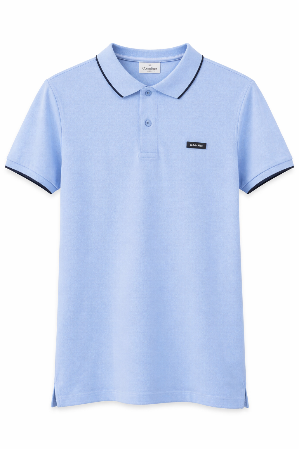 Calvin Klein Women’s Polo Shirt (Light Blue – Logo Patch)