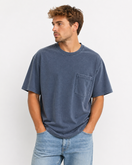 Titin Washed Blue Pocket T-Shirt