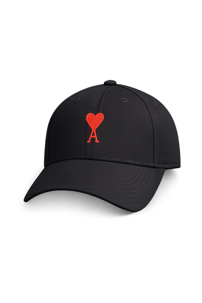 AMI Paris Cap – Black (Ami de Cœur Logo)