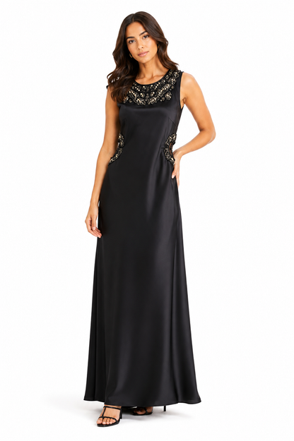 Ralph Lauren Women's Embellished Satin Evening Gown