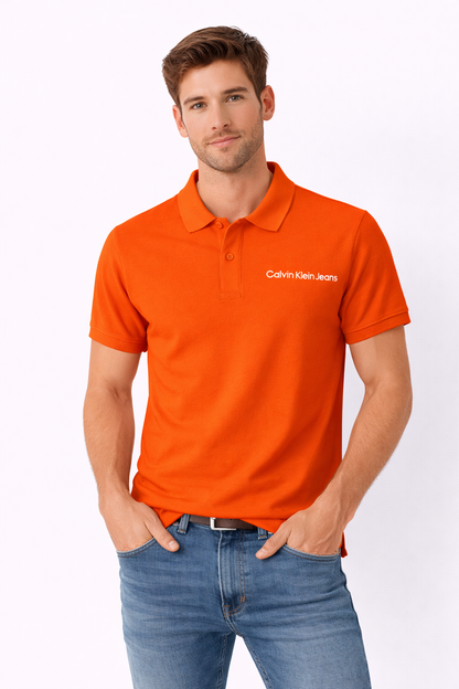 Calvin Klein Jeans Orange Polo Shirt