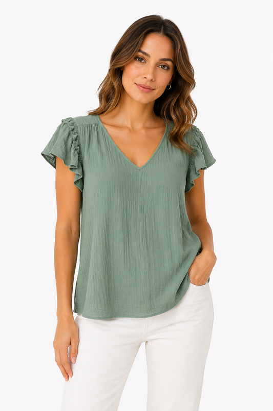 Old Navy Flutter Sleeve Blouse