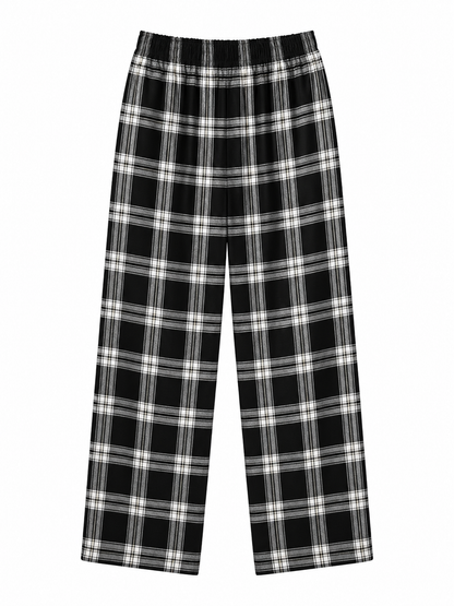 George Black Checkered Lounge Pants