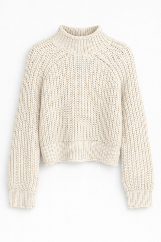 Chunky Knit Cropped Blouse