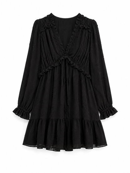 Women's Textured Ruffle Mini Dress – Zara – Product Description