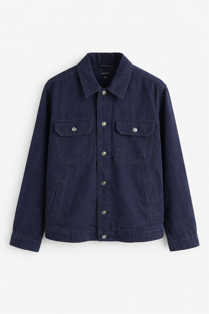 Oversized Denim Jacket – Dark Navy Wash