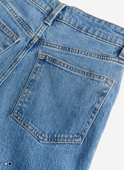 H&M Women’s Wide-Leg Jeans – Light Blue Wash