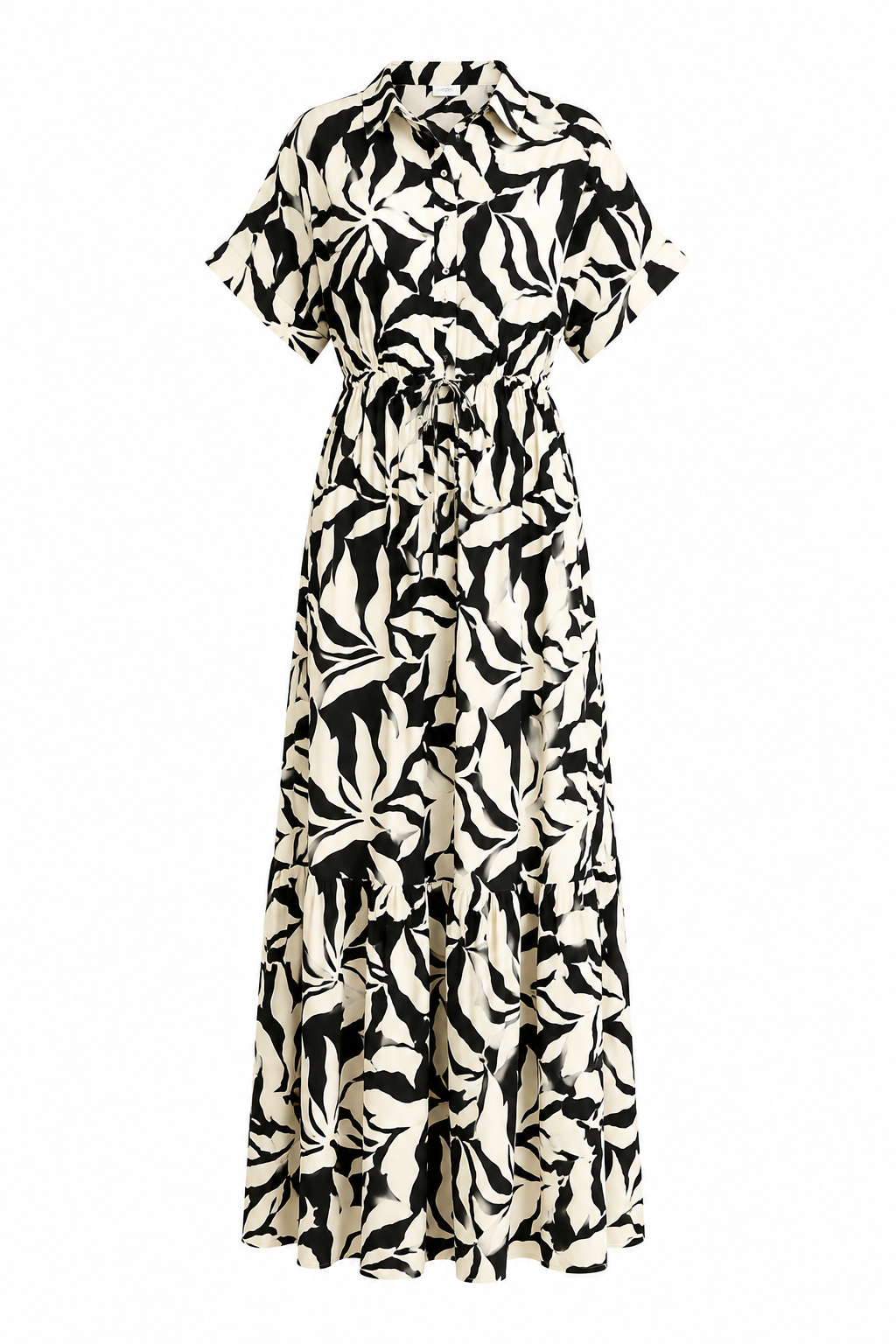 Women's Printed Shirt Midi Dress
