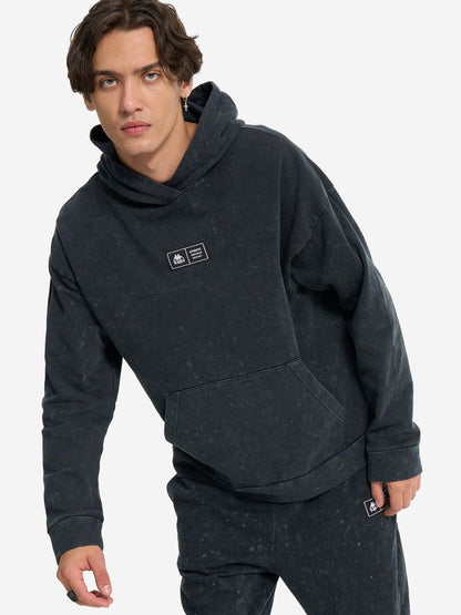 Unisex Kappa washed hoodie (black/charcoal)
