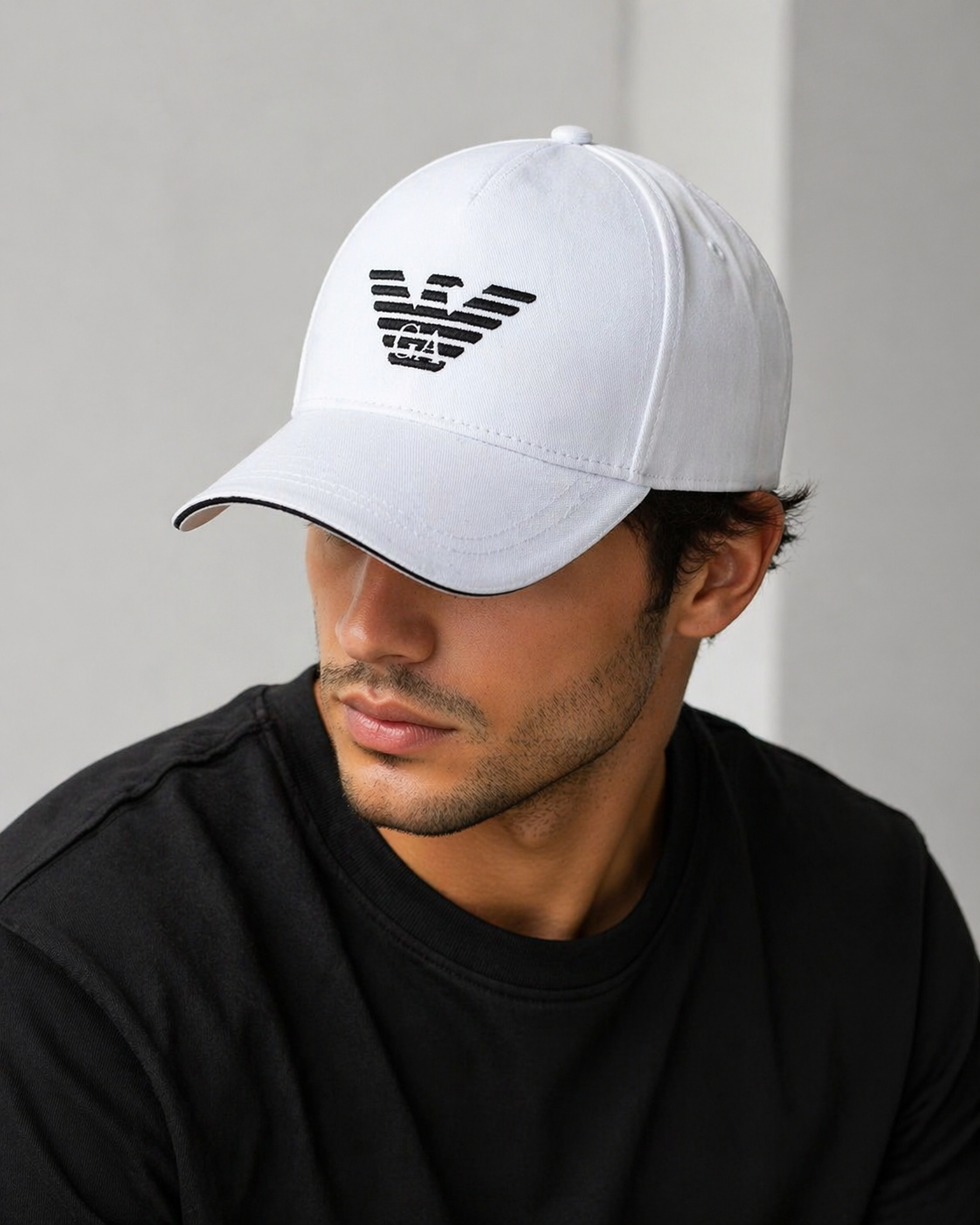 Armani Exchange Cap – White Eagle Logo Cap