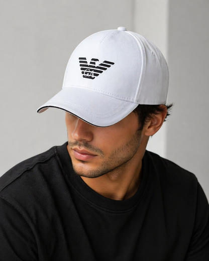 Armani Exchange Cap – White Eagle Logo Cap