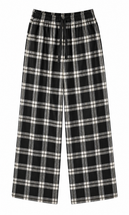 George Black Checkered Lounge Pants