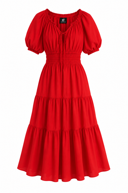 M&S Women's Tiered Midi Dress