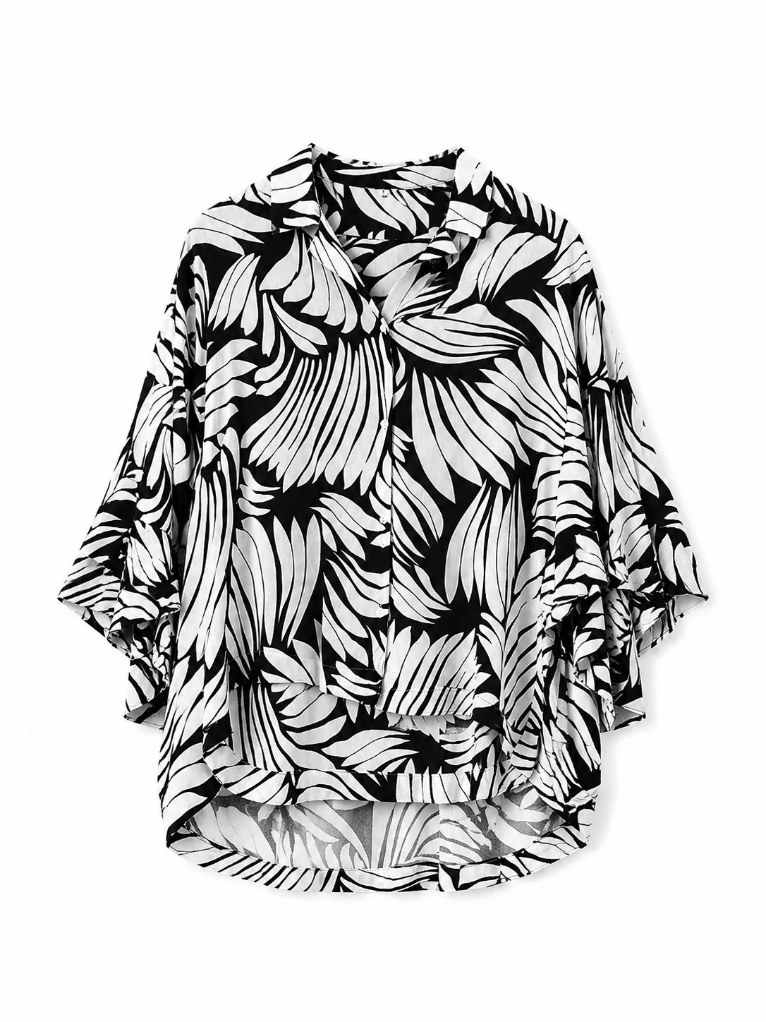 On Black & White Printed Shirt