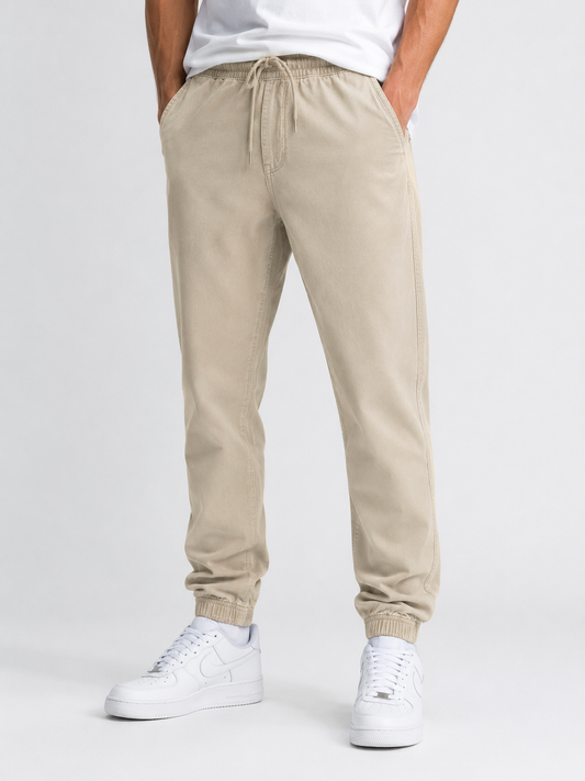 Pull&Bear Beige Relaxed Jogger Pants
