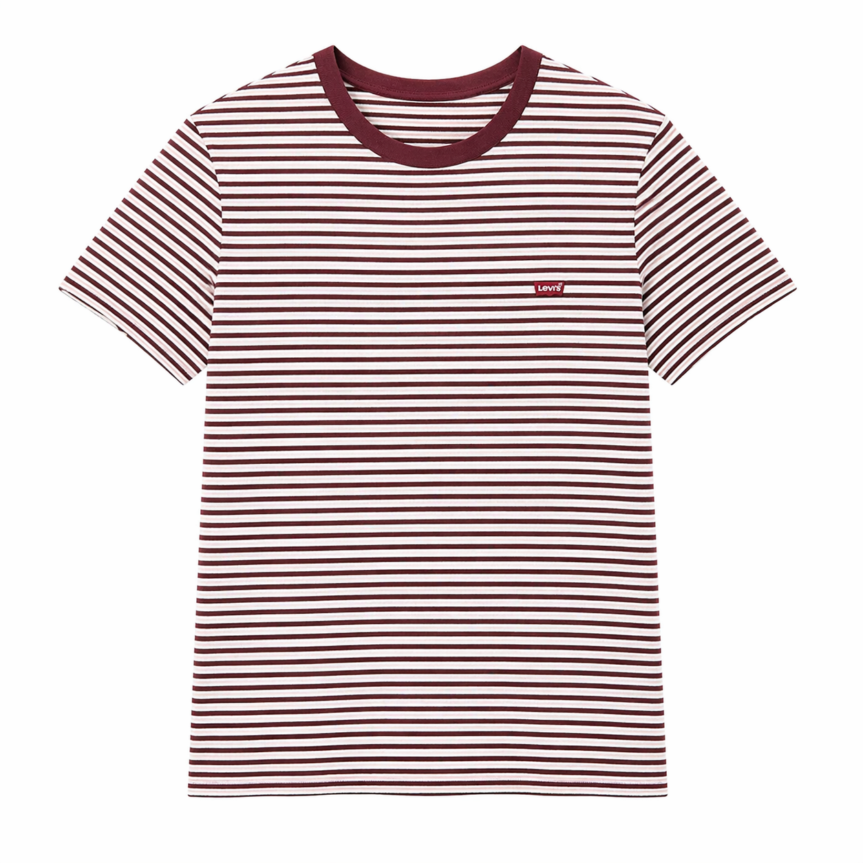 Levi’s Striped T-Shirt – Burgundy & White