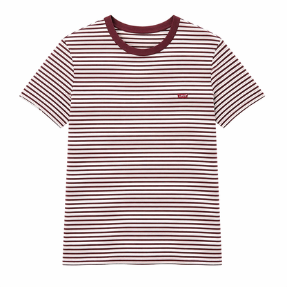 Levi’s Striped T-Shirt – Burgundy & White