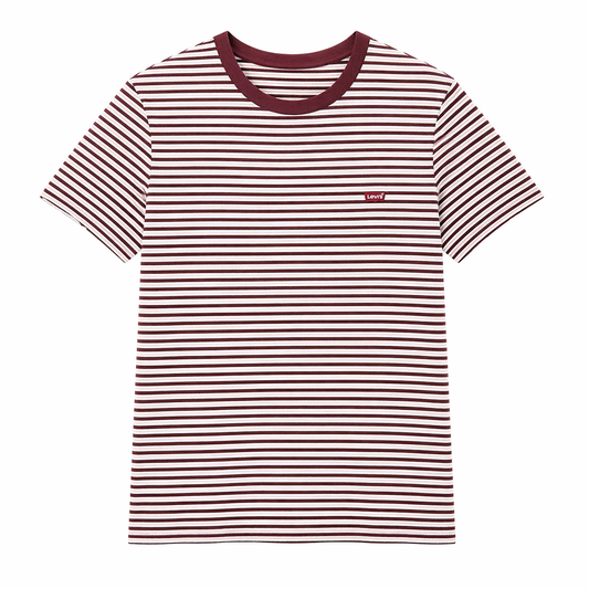 Levi’s Striped T-Shirt – Burgundy & White