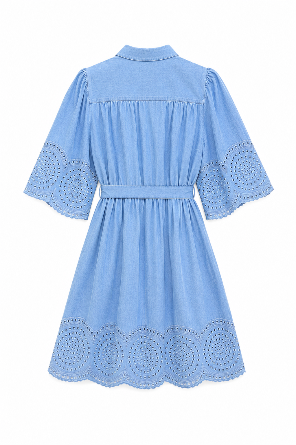 Minus Embroidered Shirt Dress – Dusty Blue