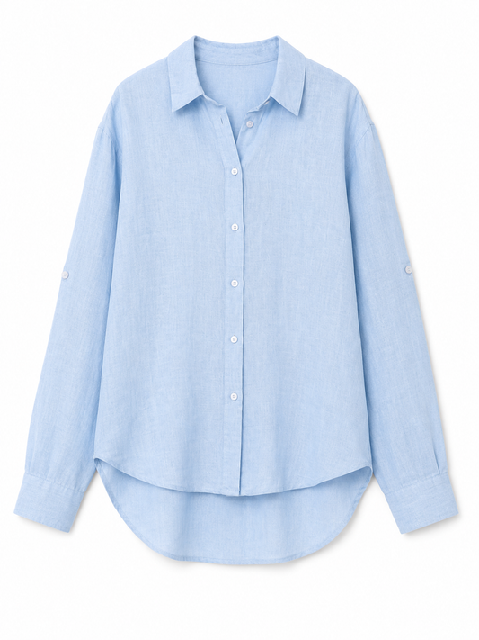 Stradivarius – Relaxed Linen Blend Shirt