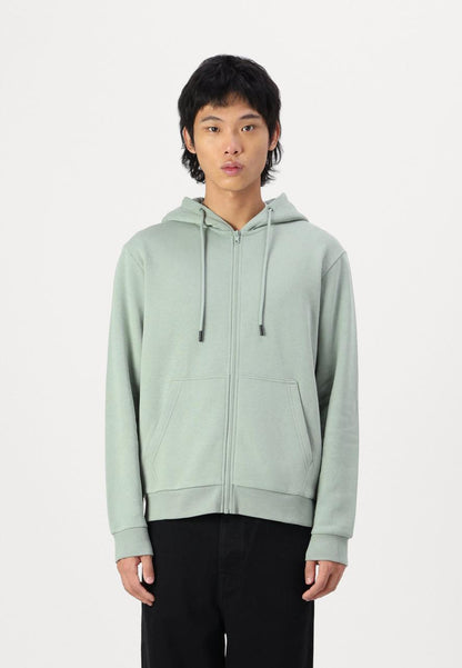 Unisex Full-Zip Hoodie – Light Sage Green