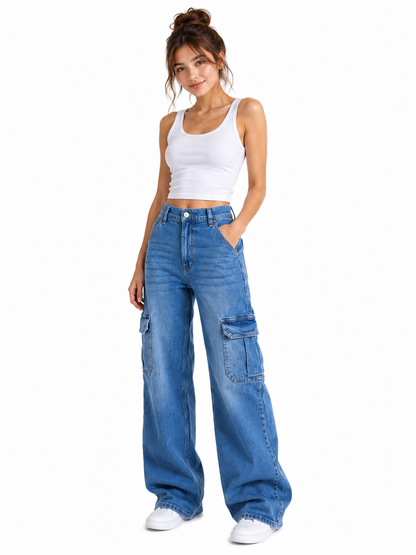 Calvin Klein Wide Leg Cargo Jeans