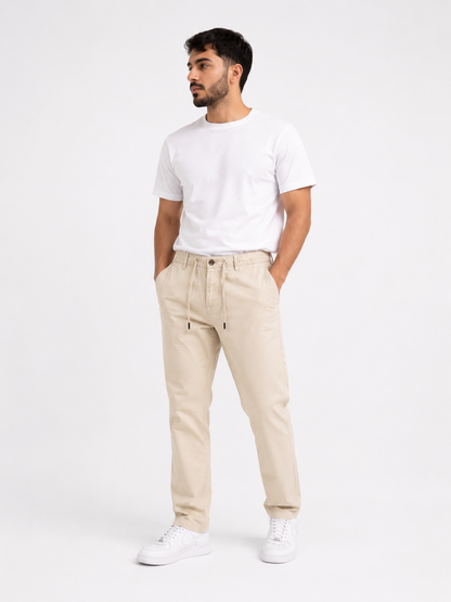 Jules Linen Blend Drawstring Pants