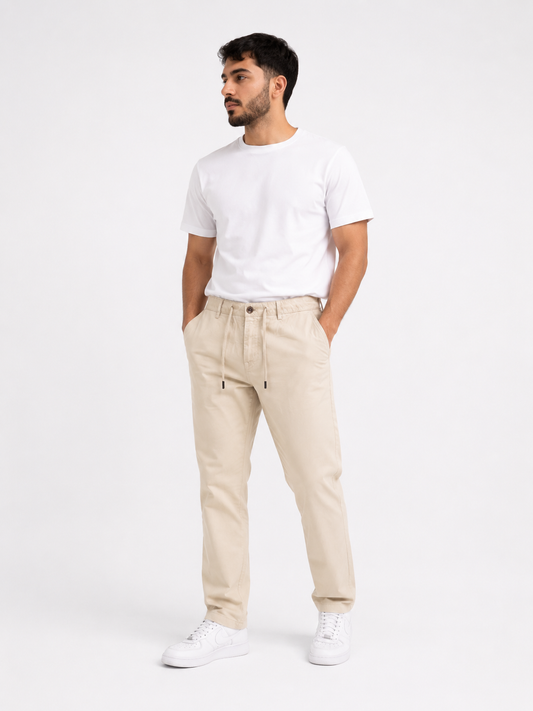 Jules Linen Blend Drawstring Pants
