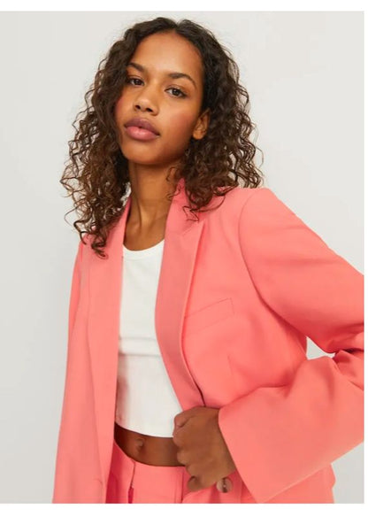 JACK & JONES STYLE  Women’s Oversized Tailored Blazer – Pink