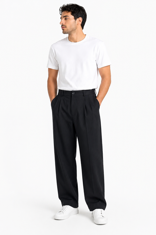 Zara Wide Leg Pleated Trousers