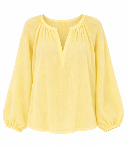 Linen Embroidered Blouse – Product Description