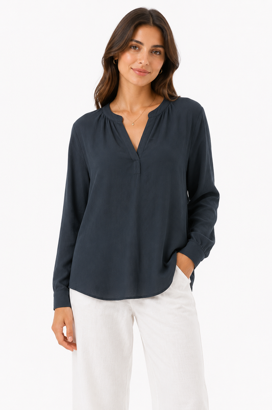 Esprit – Relaxed V-Neck Blouse