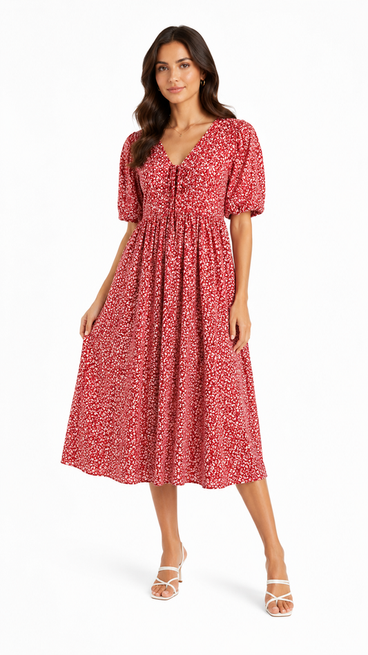 M&S Women's Printed Midi Dress