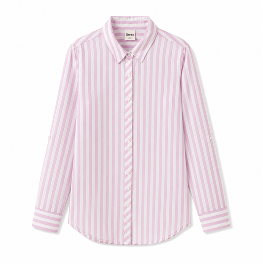W Pink Striped Button-Up Shirt