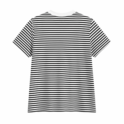 Levi’s Striped T-Shirt – Black & White (White Collar)