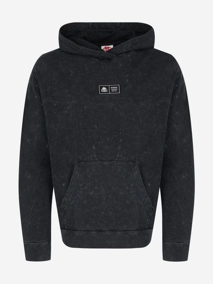 Unisex Kappa washed hoodie (black/charcoal)