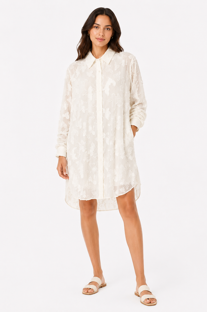Kappahl – Textured Floral Shirt Dress