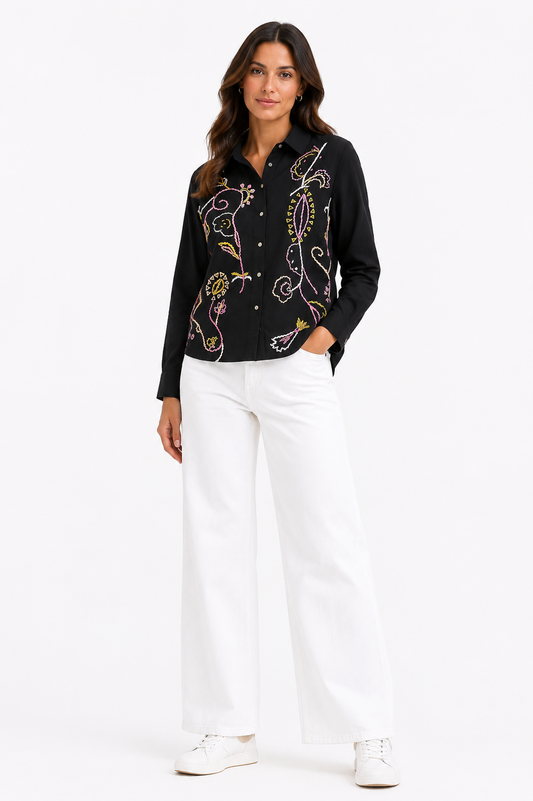 Zara Embroidered Shirt – Product Description