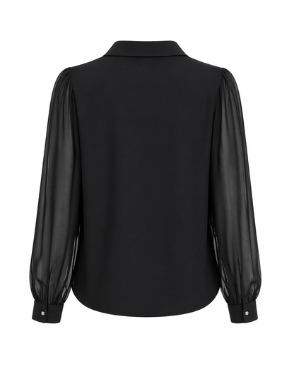 Meixi Black Elegant Blouse