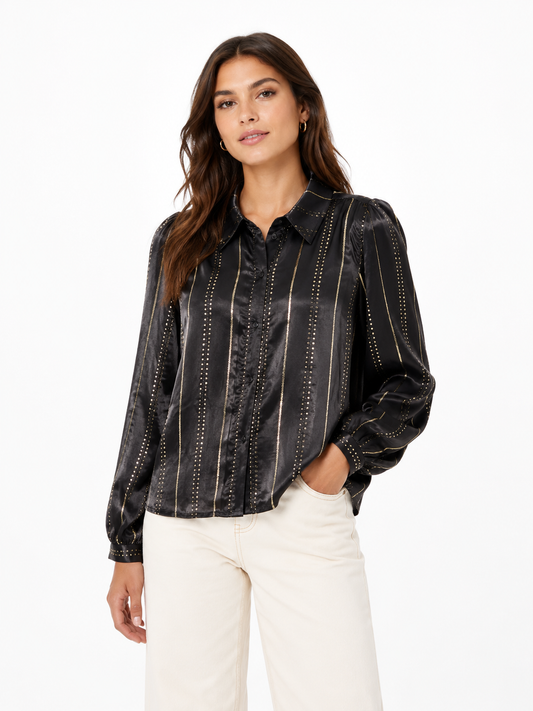 Zara Satin Stripe Shirt – Product Description