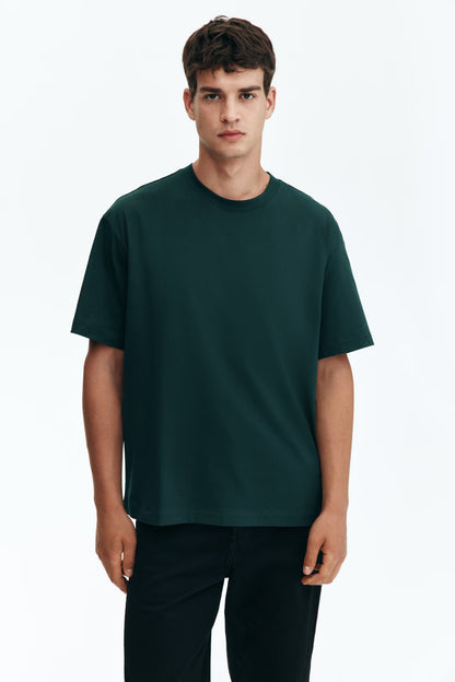 H&M Dark Green Oversized T-Shirt