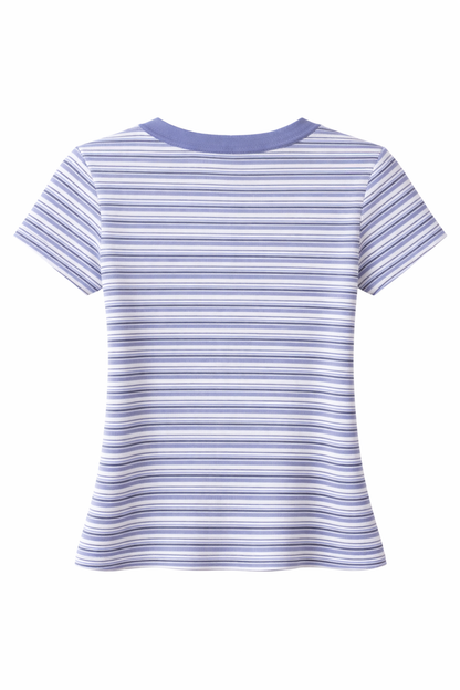 Levi’s Striped T-Shirt – Women’s Casual Tee (Blue Version)