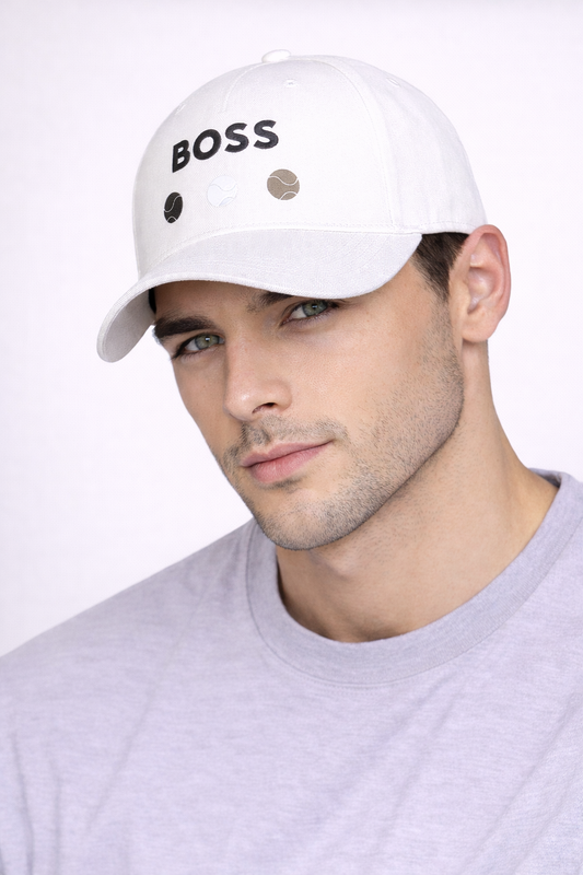 BOSS Cap – White Logo Baseball Cap